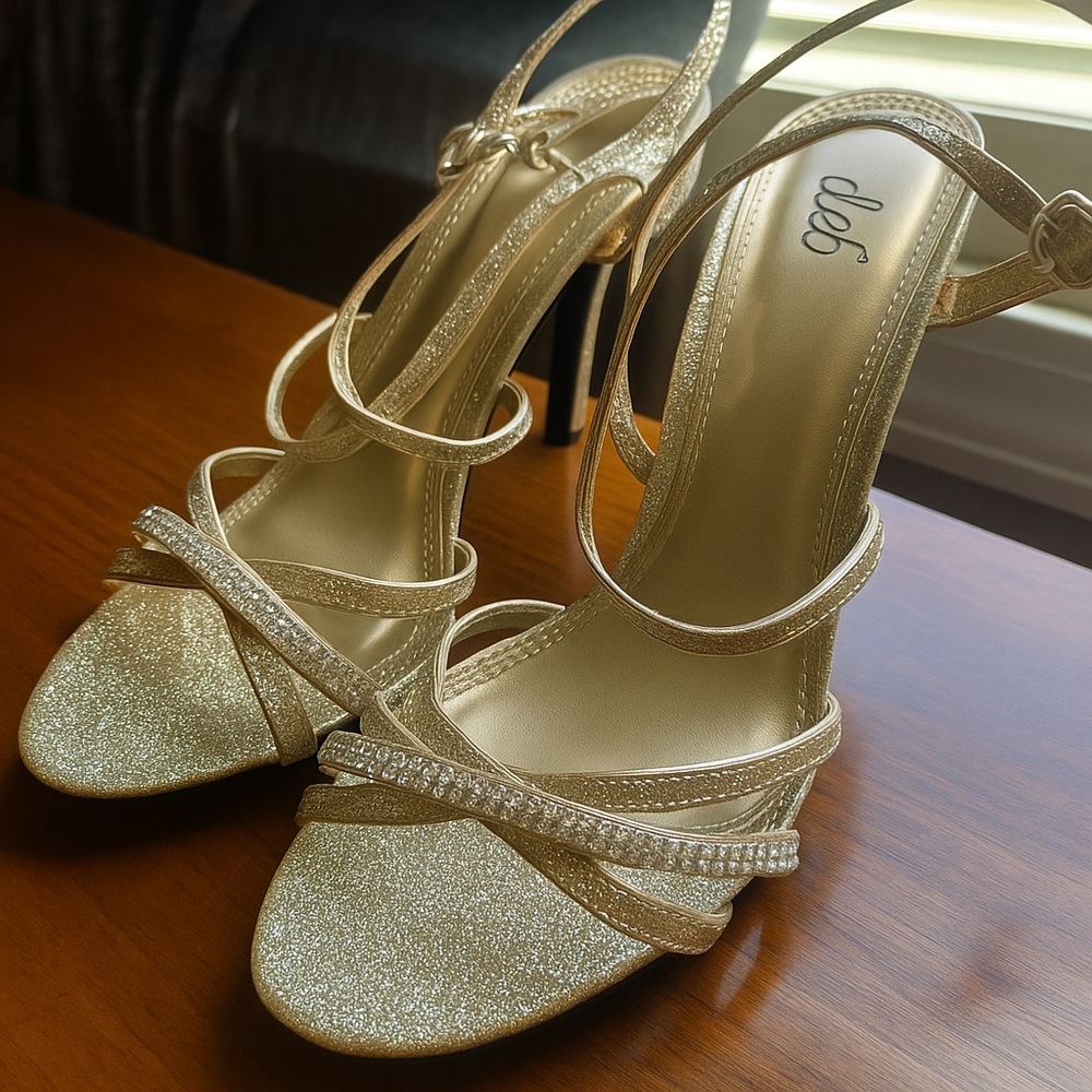 Women's Glittering Silver Heels